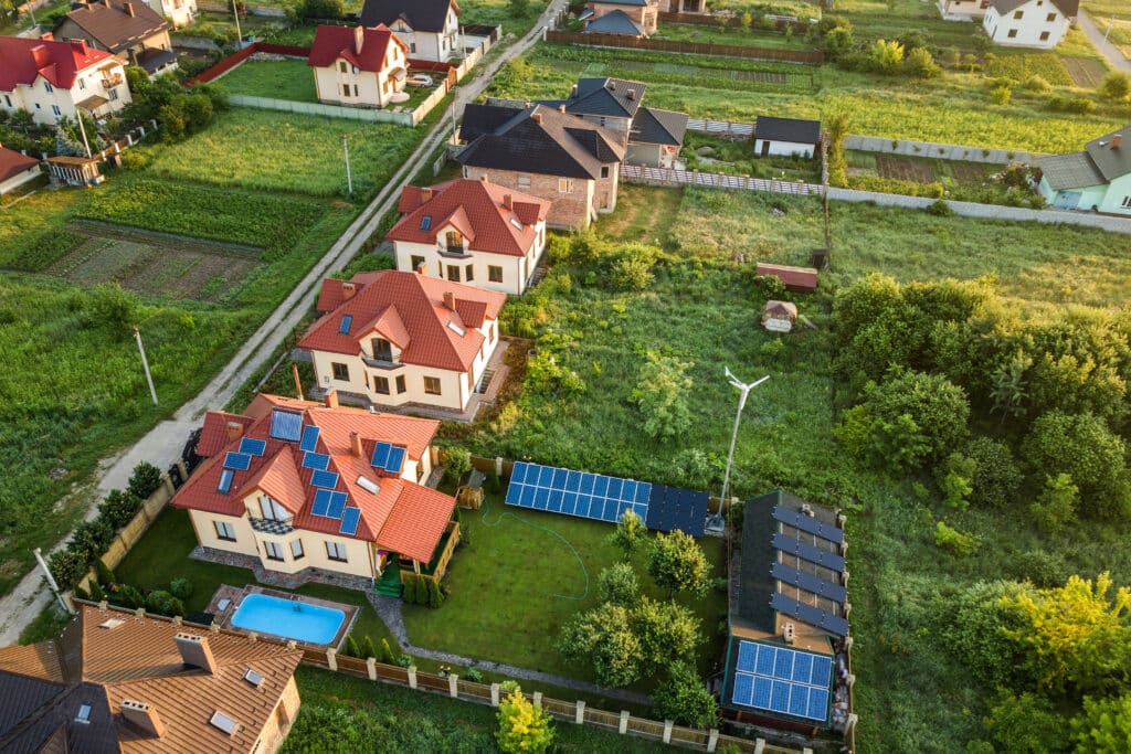aerial view of rural residential area with private 2024 12 06 22 35 01 utc